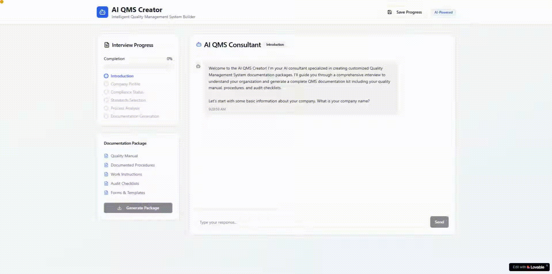 AI QMS Creator
